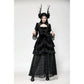 Dark in Love Onyx Romantic Gothic Velvet Lace Princess Gown
