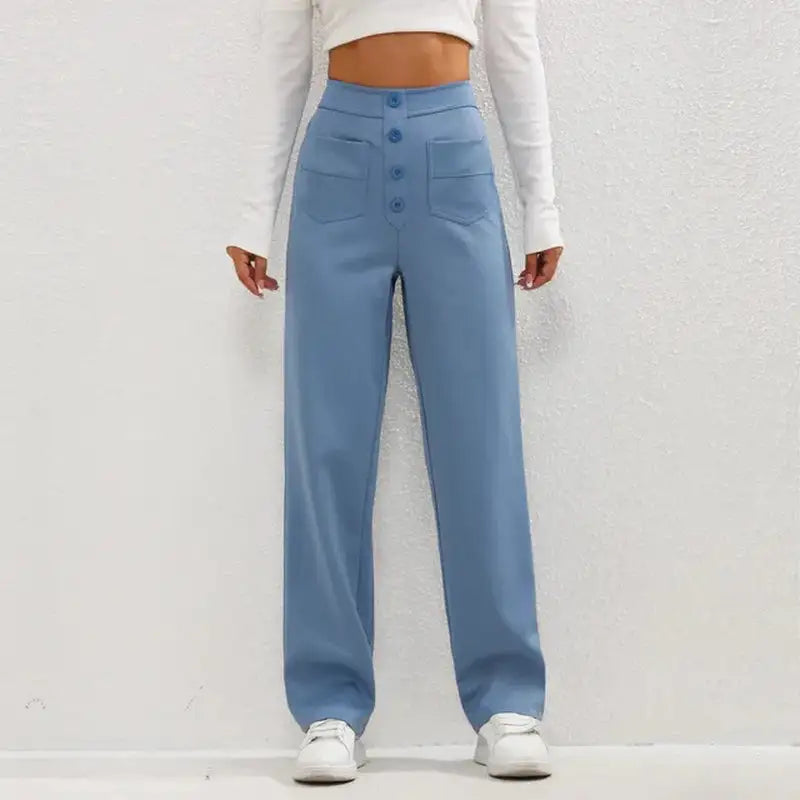 Women's High-Waisted Elasticated Casual Pants