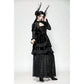 Dark in Love Onyx Romantic Gothic Velvet Lace Princess Gown