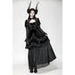 Dark in Love Onyx Romantic Gothic Velvet Lace Princess Gown