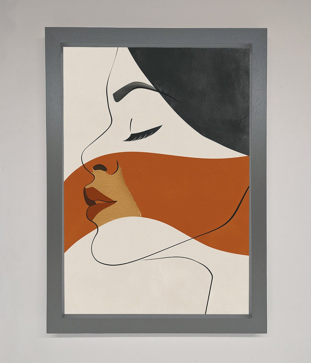 Line Drawing 'Flow' Framed Wall Art