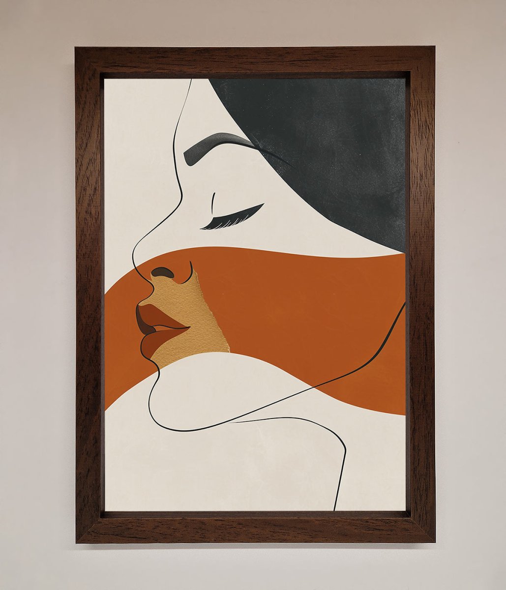 Line Drawing 'Flow' Framed Wall Art