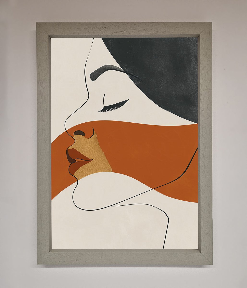 Line Drawing 'Flow' Framed Wall Art