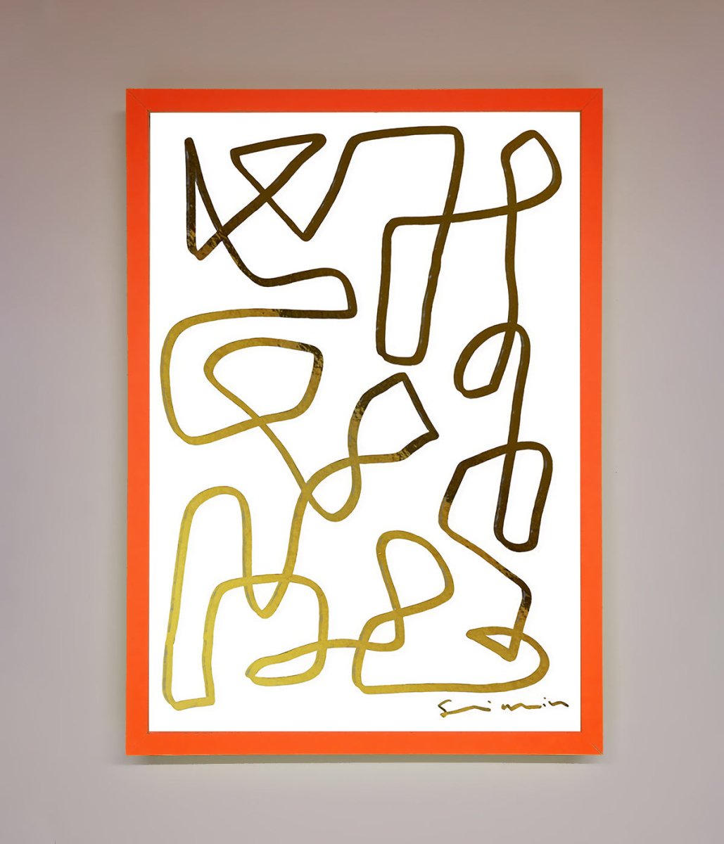Line Squiggle Foil Art Print