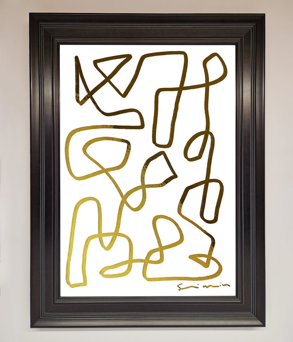 Line Squiggle Foil Art Print