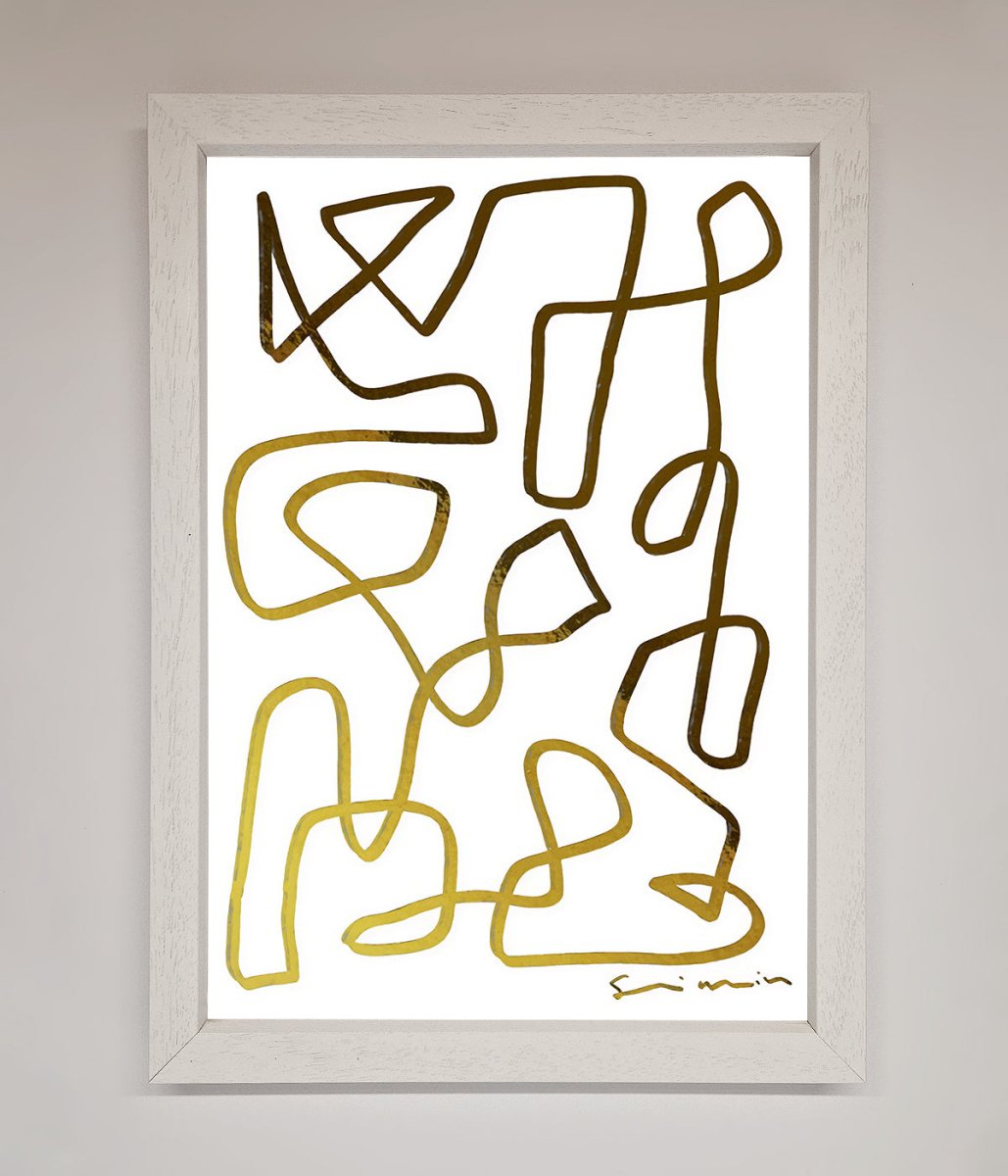 Line Squiggle Foil Art Print