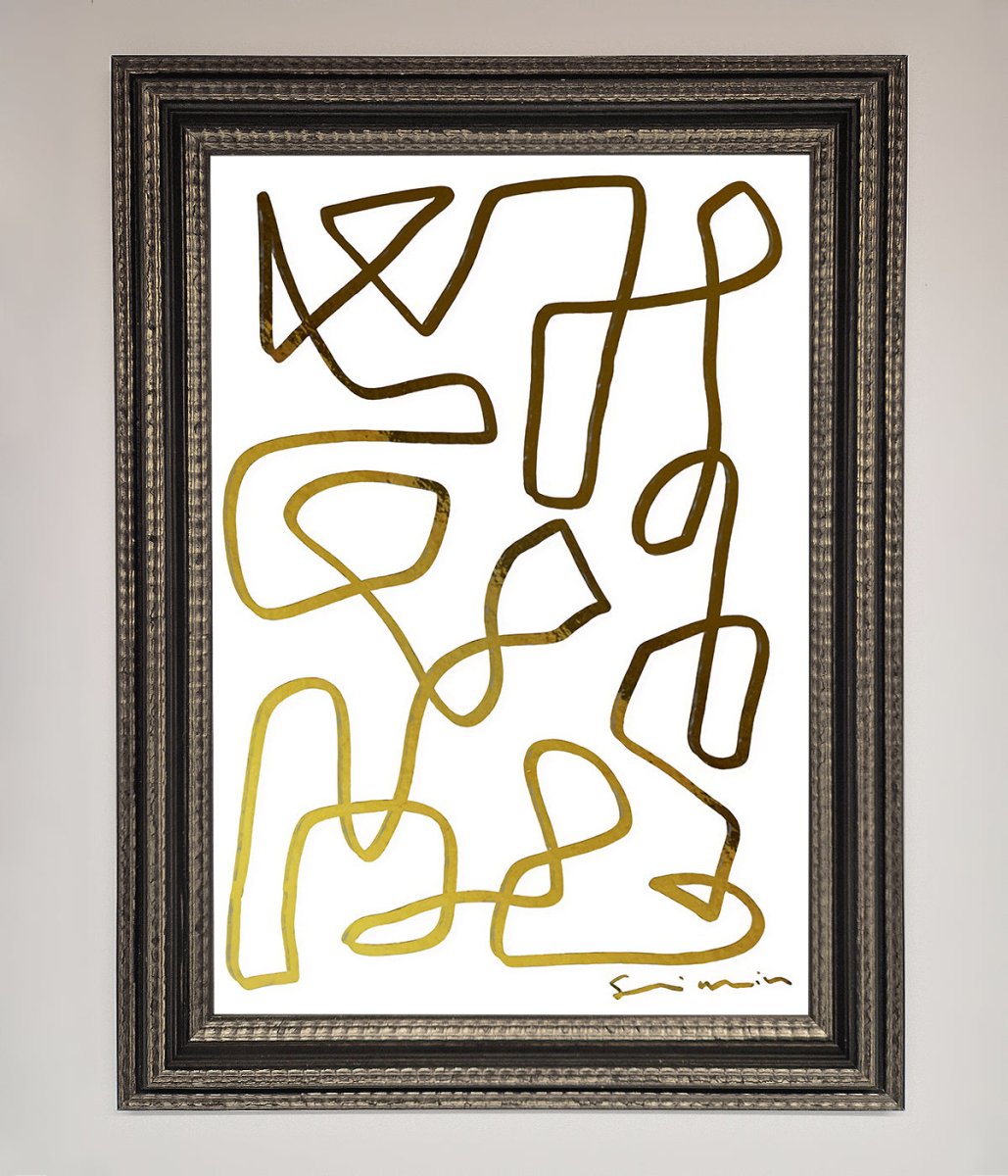 Line Squiggle Foil Art Print