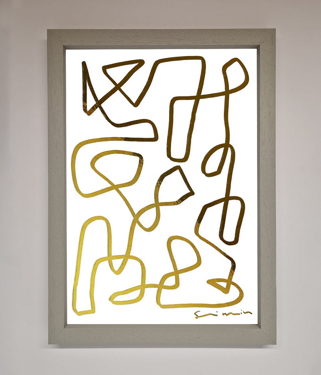 Line Squiggle Foil Art Print