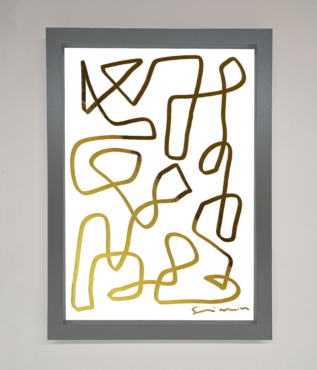 Line Squiggle Foil Art Print