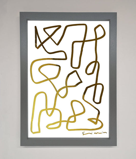 Line Squiggle Foil Art Print