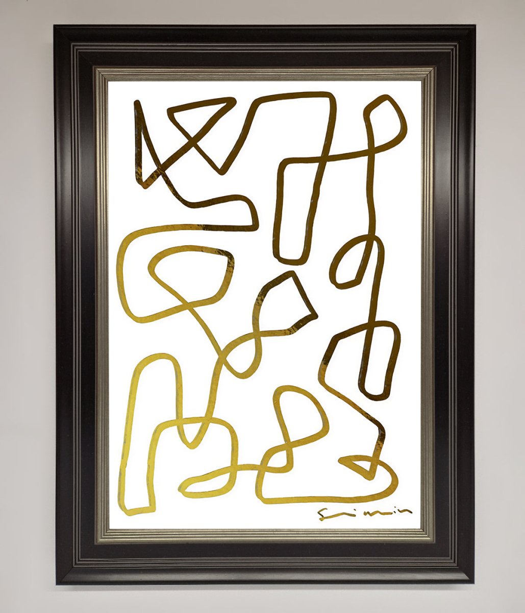 Line Squiggle Foil Art Print