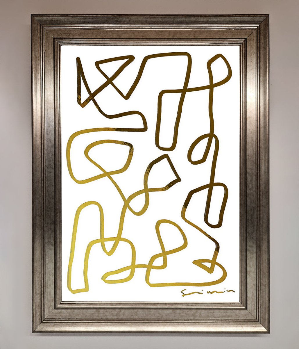 Line Squiggle Foil Art Print