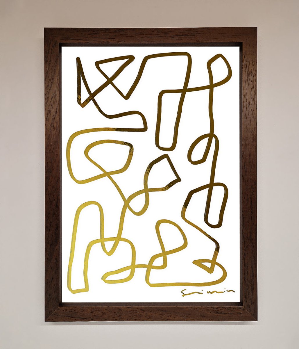 Line Squiggle Foil Art Print