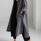 Vireous Cotton and Linen Women's Fashion Casual Loose Shirt Coat
