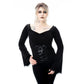 Poizen Industries Maelys Flared Sleeve Top in Black