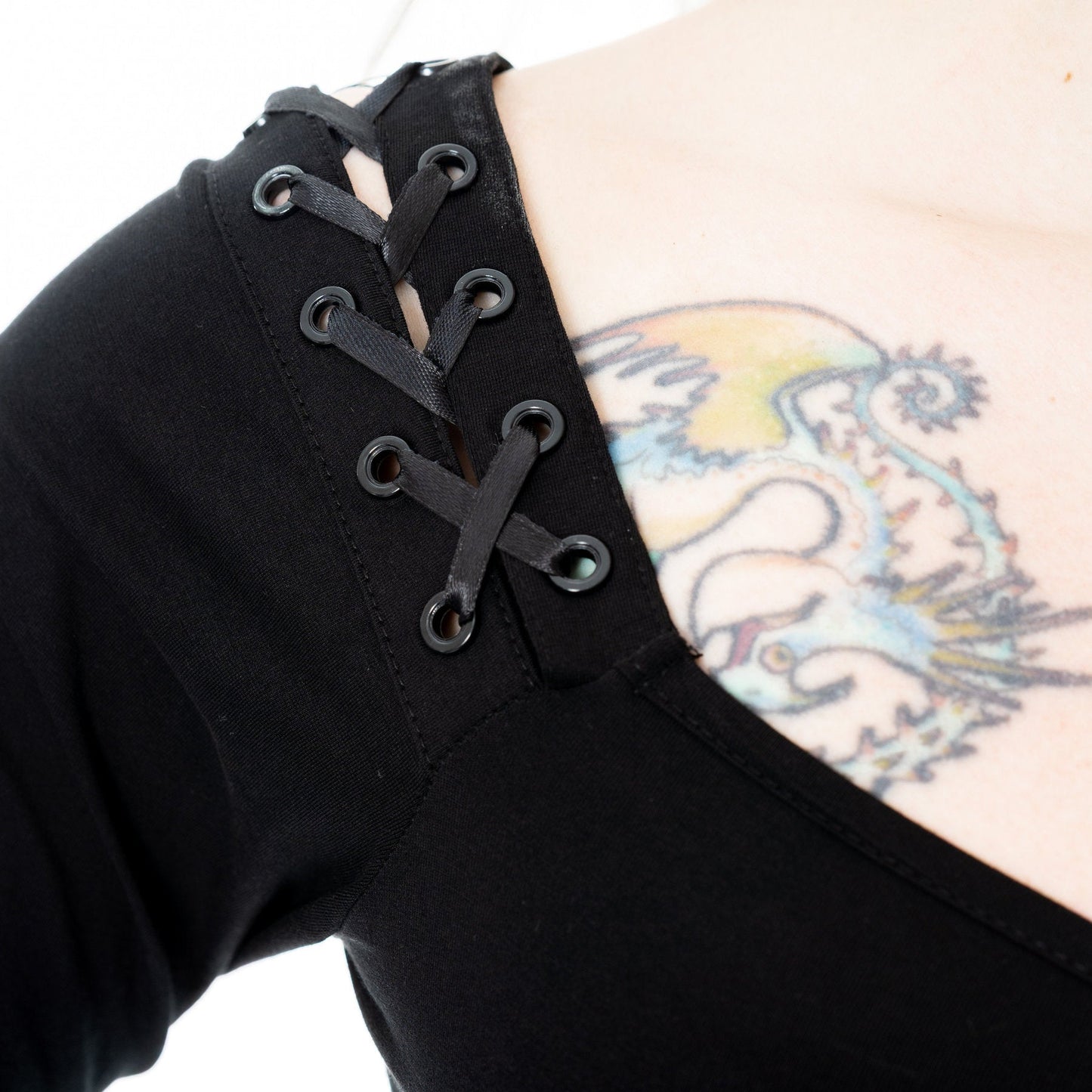 Poizen Industries Maelys Flared Sleeve Top in Black