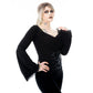 Poizen Industries Maelys Flared Sleeve Top in Black