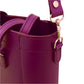 Leather Mini Twist Lock Shopper Bag in Magenta