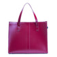 Handmade Leather Shopper in Magenta