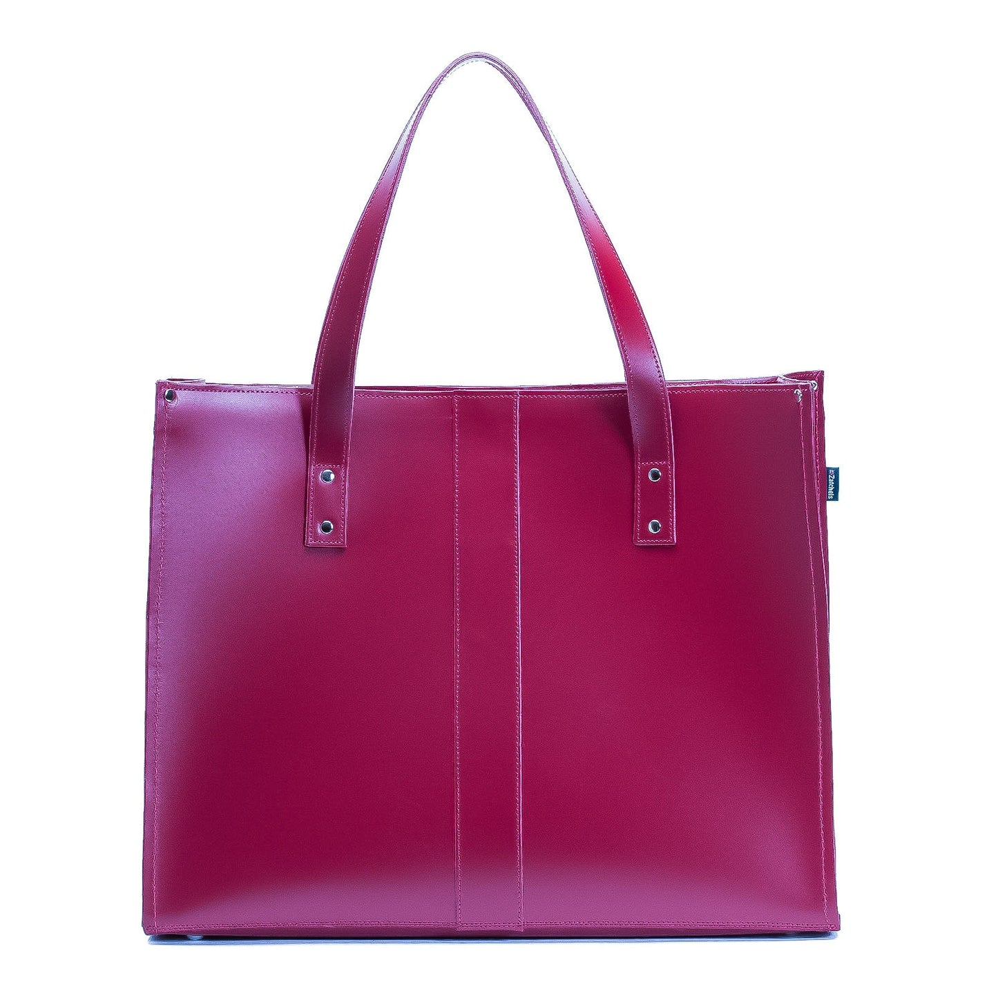 Handmade Leather Shopper in Magenta