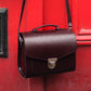 Executive Handmade Leather Sugarcube Grande in Marsala Red