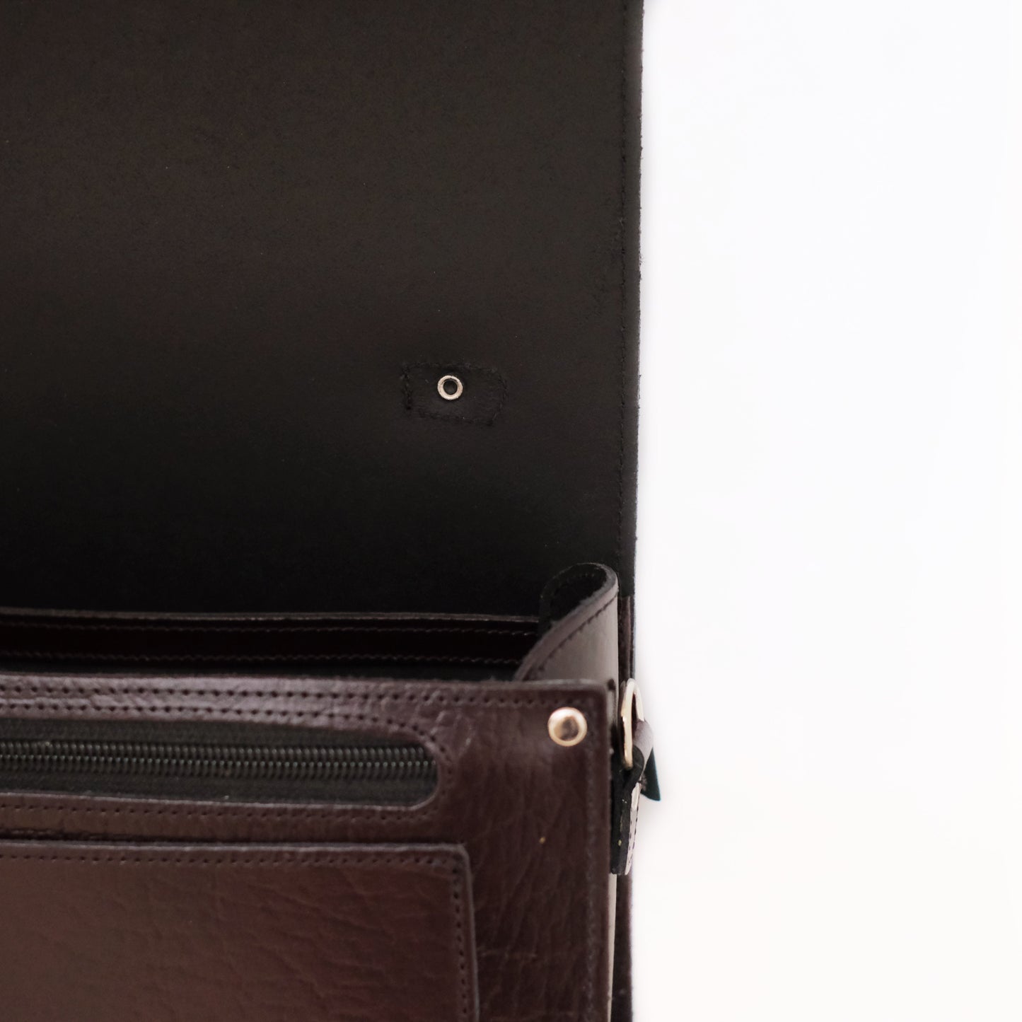 Executive Handmade Leather Sugarcube Grande in Marsala Red