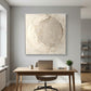 Quiet Limestone Orbit Art Print, Extra Large, White Frame