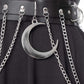 Heartless Moondusk Chain and Faux-Leather Belt