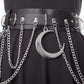 Heartless Moondusk Chain and Faux-Leather Belt