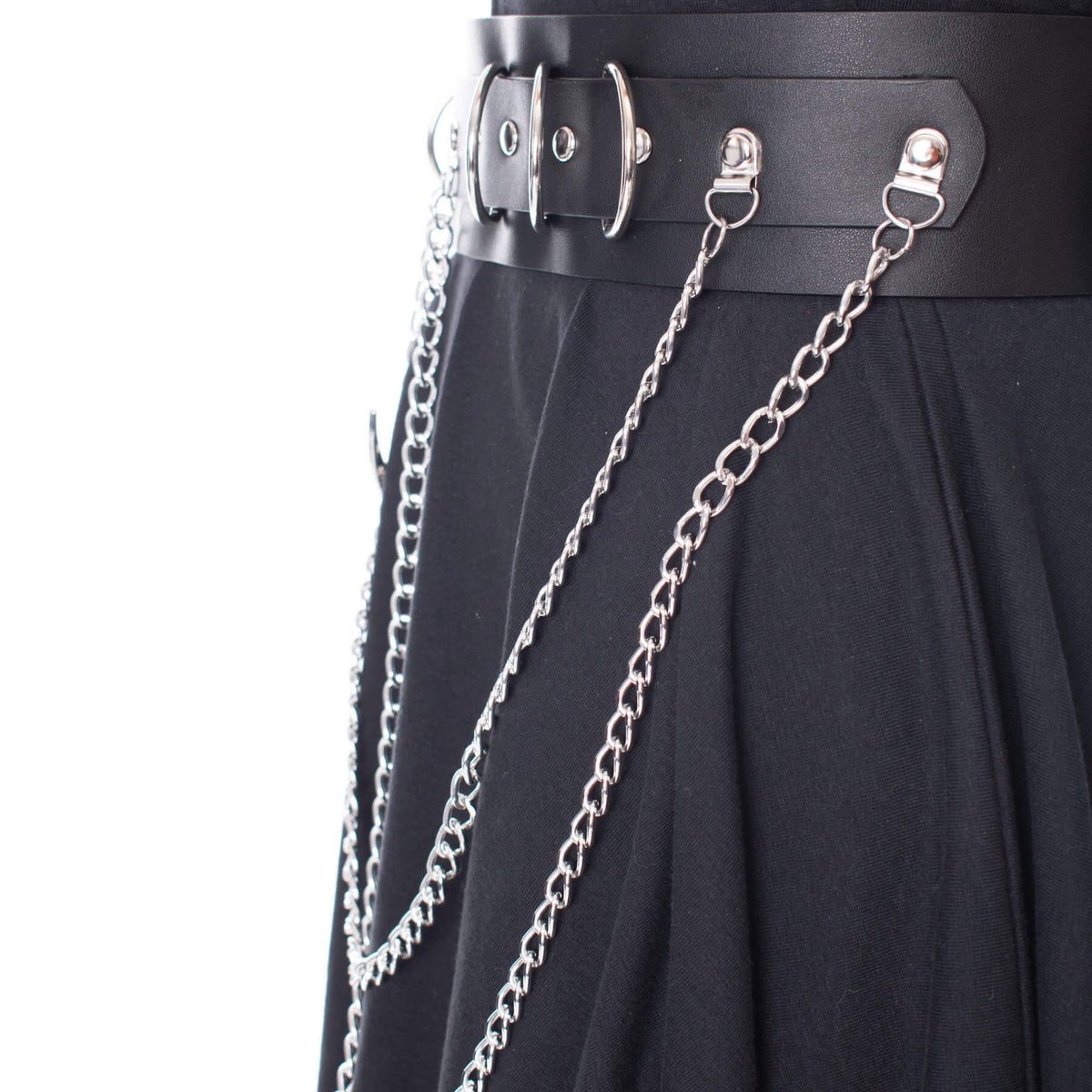 Heartless Moondusk Chain and Faux-Leather Belt