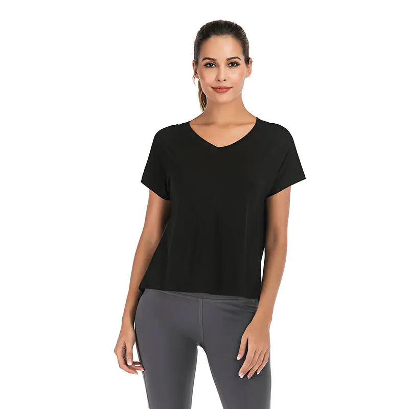 Women's Sports Light Loose Sports Top with Open Back