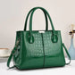 Women's Classic Crocodile Tote and Shoulder Bag, Multicolours