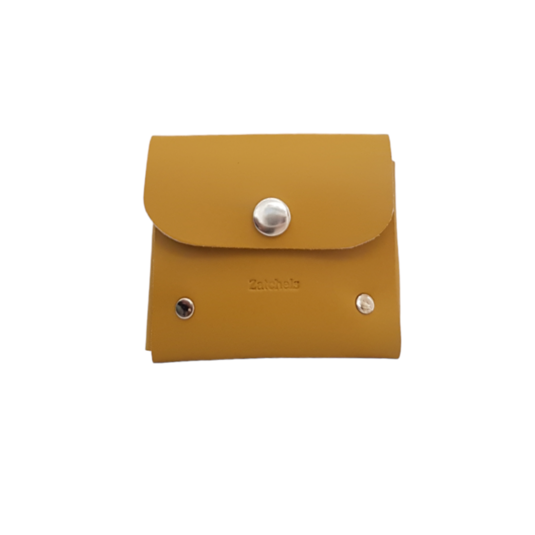 Handmade Leather Simple Coin Purse in Yellow Ochre