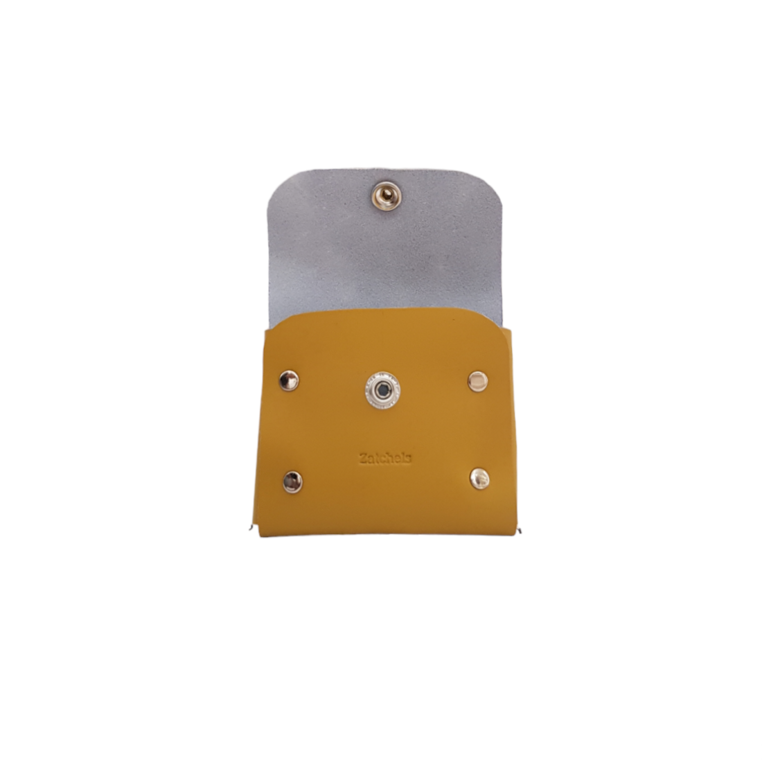 Handmade Leather Simple Coin Purse in Yellow Ochre
