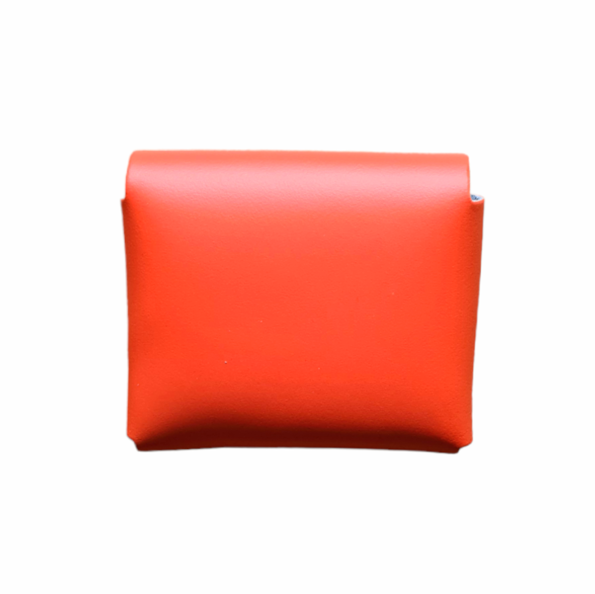 Handmade Leather Simple Coin Purse in Orange