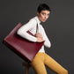 Handmade Leather Shopper in Ivy Green