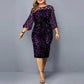 Vireous Elegant Sequin Long Flowing Sleeve Party Dress