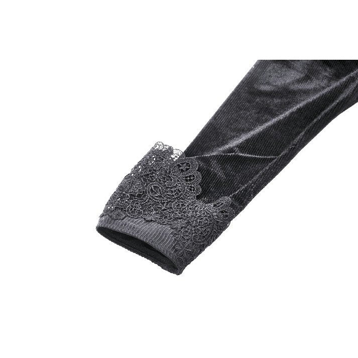 Dark in Love Inez Dark Elegant Velvet Lace Gown