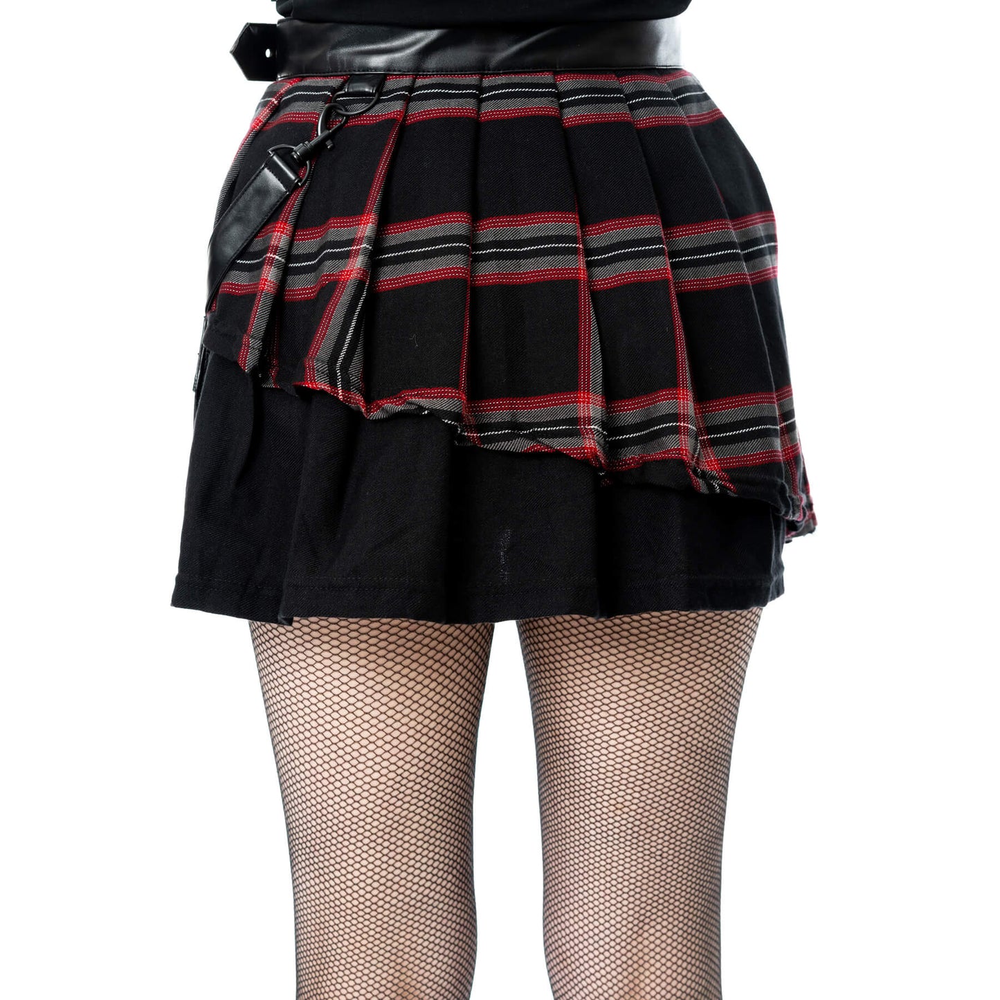 Poizen Industries Phantom Highlander Skirt in Black Tartan