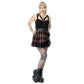 Poizen Industries Phantom Highlander Skirt in Black Tartan