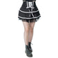 Poizen Industries Phantom Waltz Skirt in Black and White