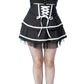 Poizen Industries Phantom Waltz Skirt in Black and White