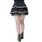Poizen Industries Phantom Waltz Skirt in Black and White