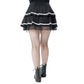 Poizen Industries Phantom Waltz Skirt in Black and White