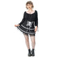 Poizen Industries Phantom Waltz Skirt in Black and White