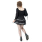 Poizen Industries Phantom Waltz Skirt in Black and White