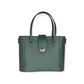 Leather Mini Twist Lock Shopper Bag in Pine