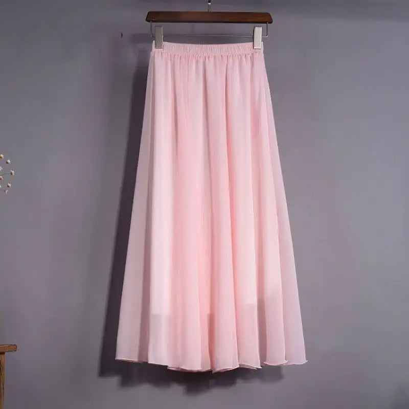 High Waist Long or Half-Length Floaty Chiffon Skirt, Spring and Summer Collection