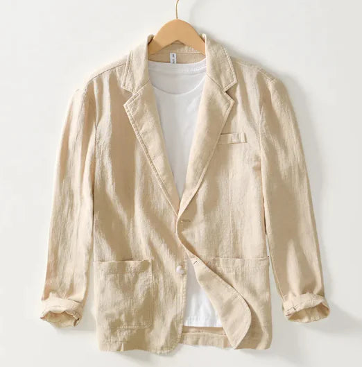 Vireous Men's Classic Luxury Linen Suit Jacket, Multi Colours