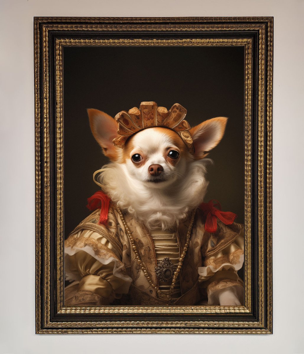 Renaissance Chihuahua Framed Print